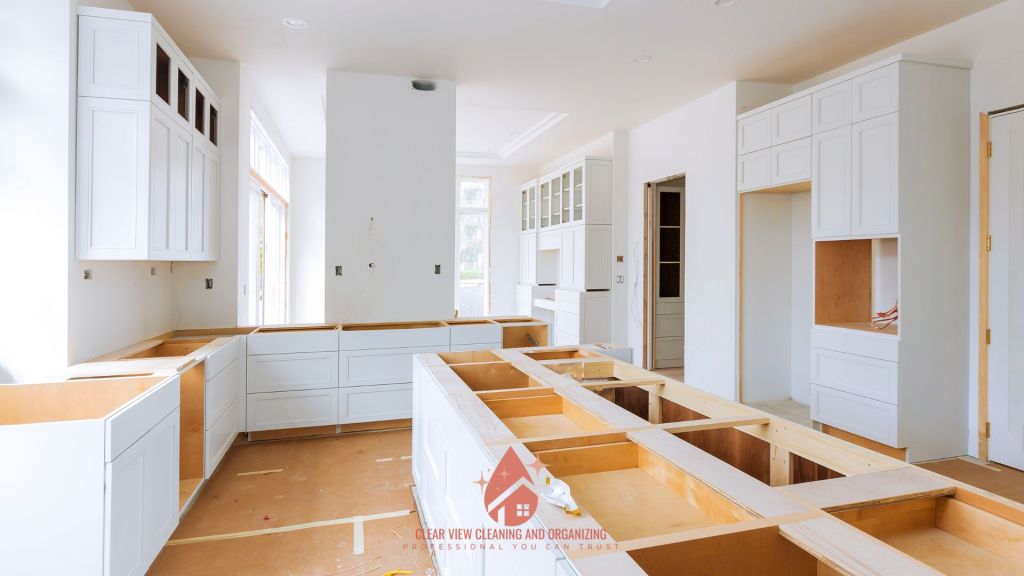 Denver Home Remodel Post-Construction Cleaning maid service home remodel cleaning services cabinetry drywall dust wood