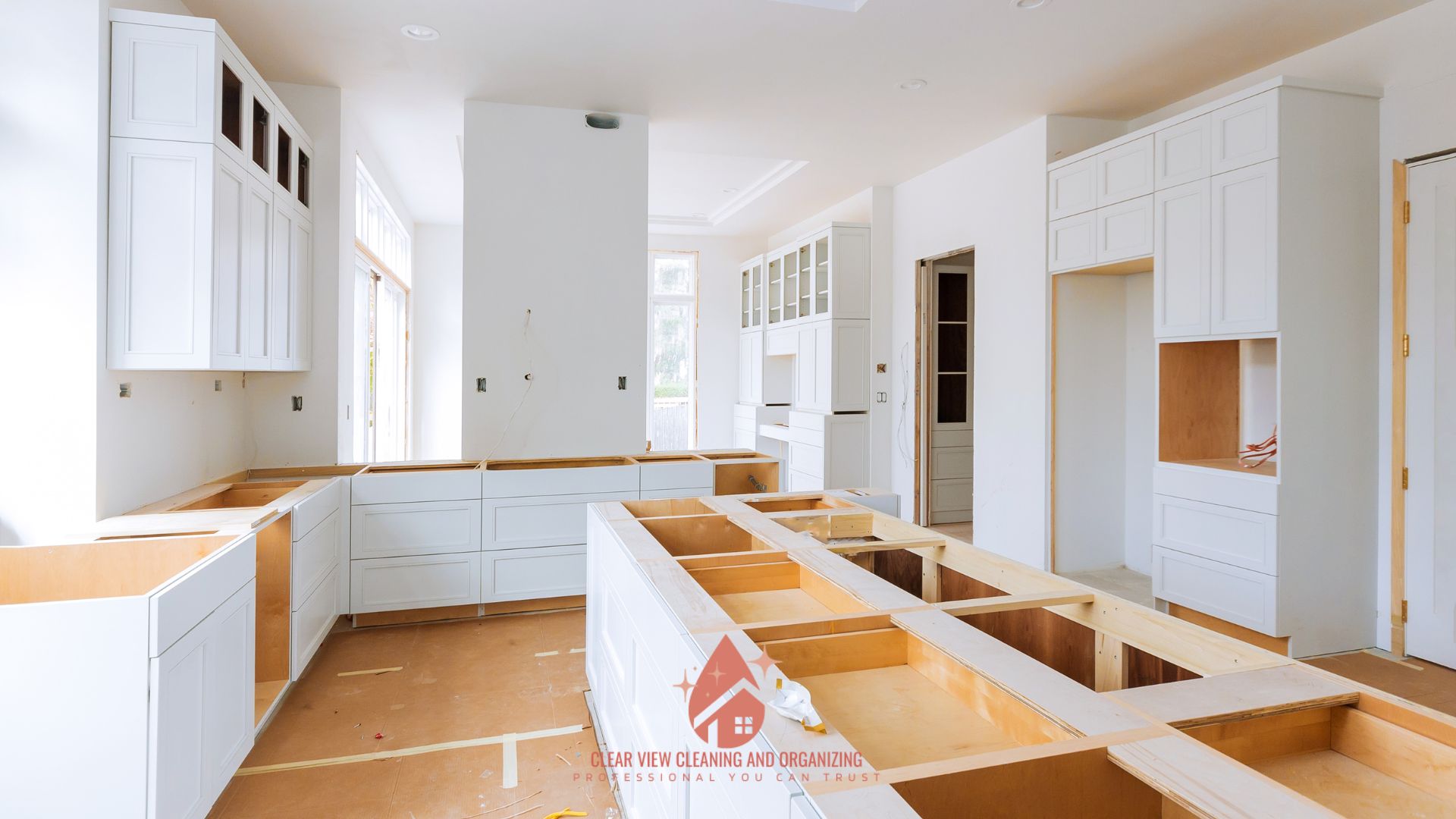 Denver Home Remodel Post-Construction Cleaning maid service home remodel cleaning services cabinetry drywall dust wood
