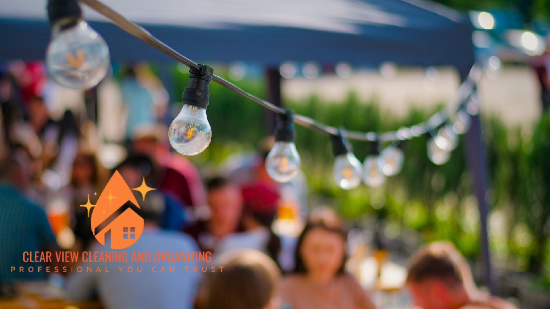 summer bbq cookout friends gathering faimily grilling cleaning clearview lights maid service
